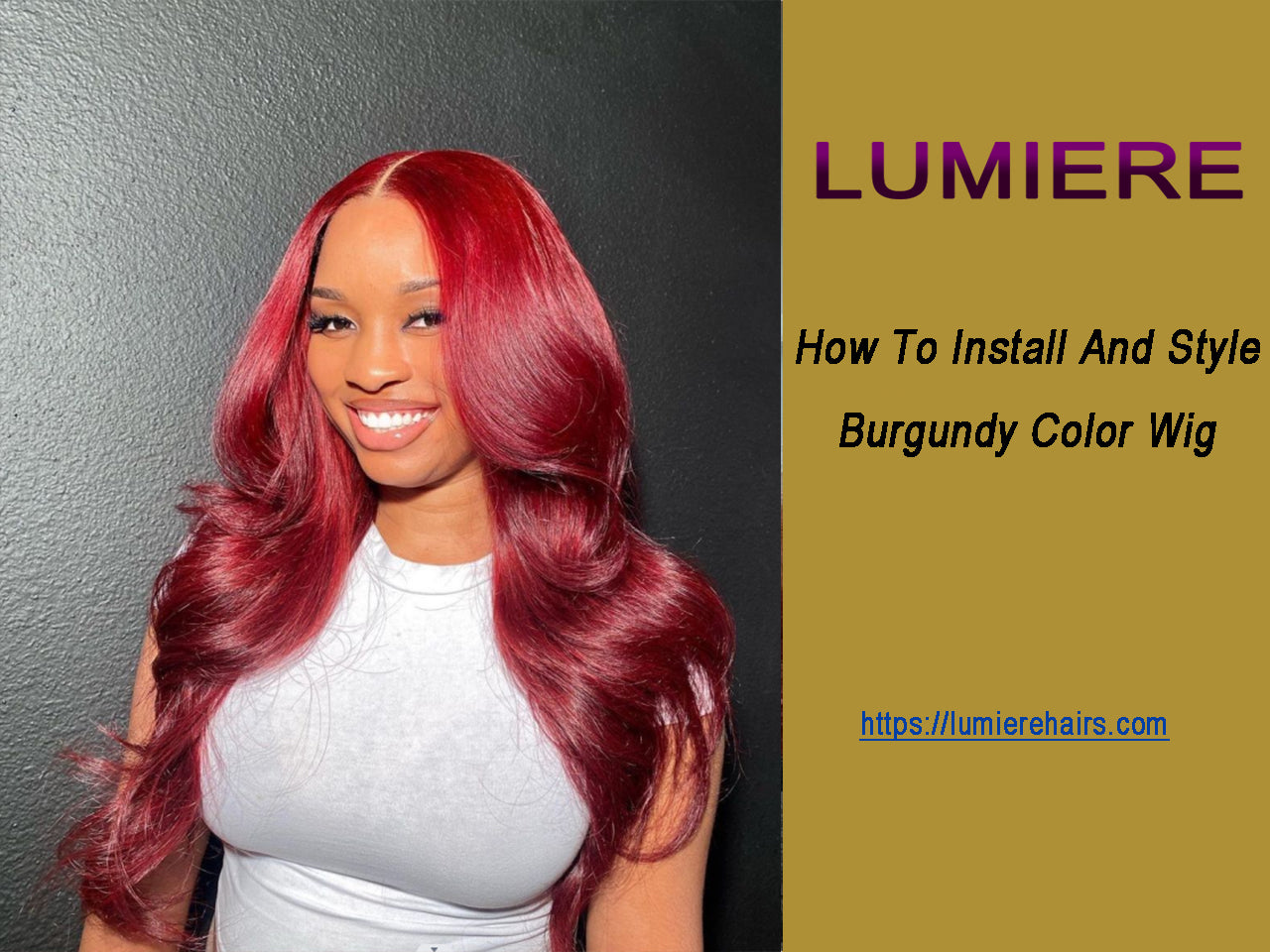 How To Install And Style Burgundy Color Wig Lumiere Hair