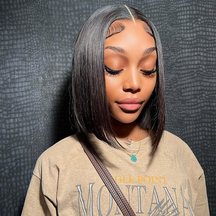 Lumiere A1 Customized 4x4 Lace Straight Bob Wig Lace Front Human Hair Wigs For Women Brazilian 4x4 Closure Bob Hair Wig