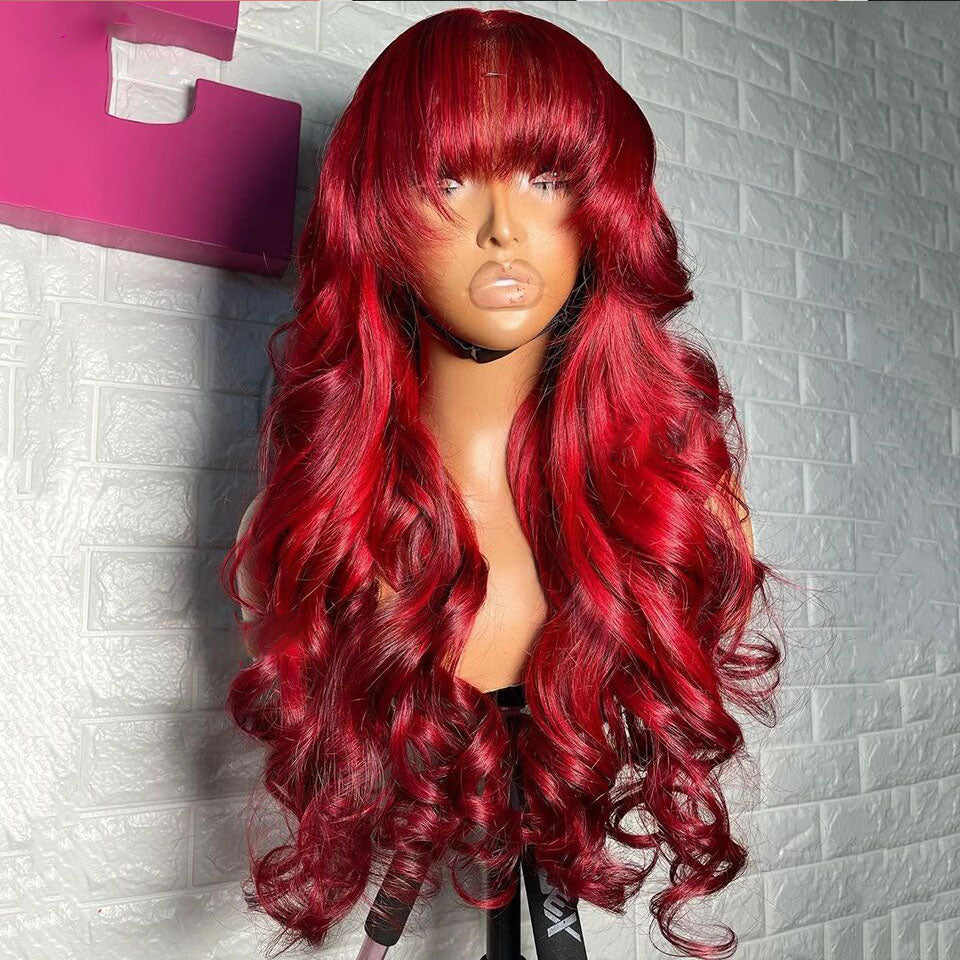 Skunk Stripe Noir et Bleu Ombre Body Wave 13x4/4x4 Lace Front Wig