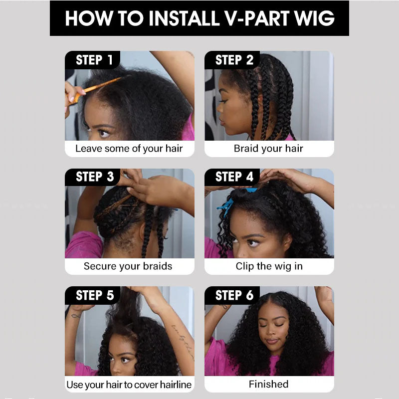 New V Part Body Wave Upgrade No Leave Out Brazilian Remy Human Hair Wigs For Women