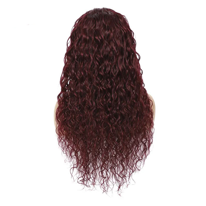 99J Colored  Water Wave Human Hair Wigs Indian Headband Wig For Women Long Hair 10-30Inch