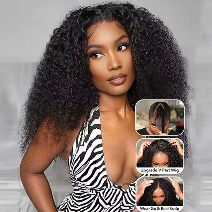 Perruque brésilienne de cheveux humains sans colle U Part Water Wave