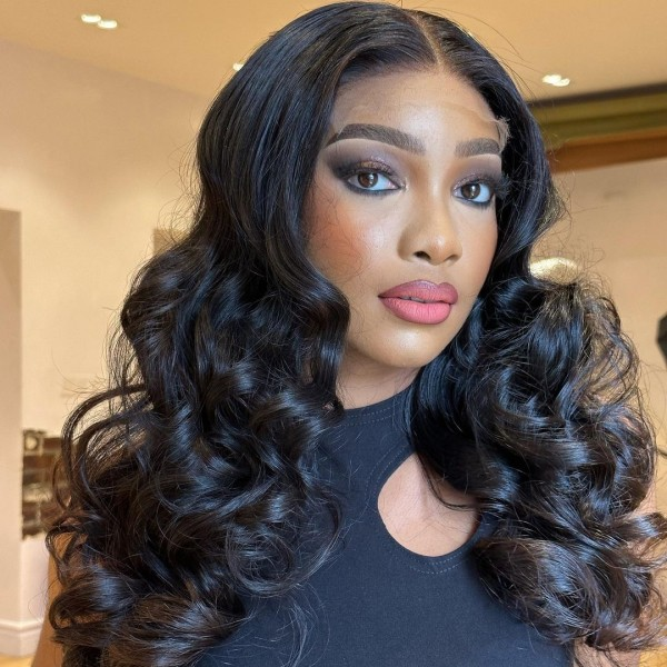 Customized Super Double Drawn Ginger Bouncy Curly Glueless 250% Density 13x4 Full Frontal Wigs Transparent Lace Wear Go 100% Human Hair | Lumiere