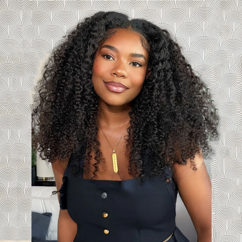 Perruque brésilienne de cheveux humains sans colle U Part Water Wave