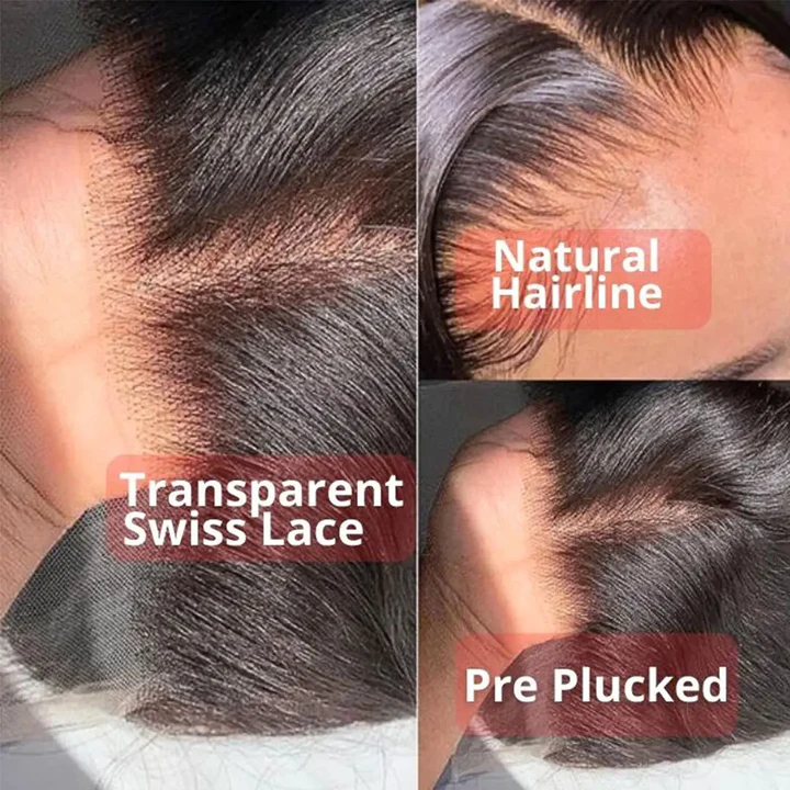 Cheveux droits de Vierge de perruques d'avant de dentelle avec la densité des cheveux de bébé 150% 180%