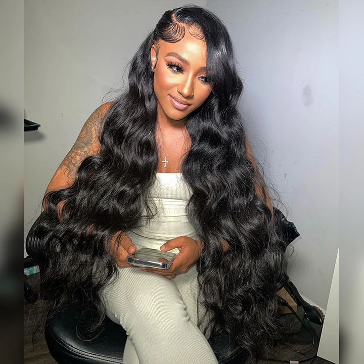 Cheveux droits de Vierge de perruques d'avant de dentelle avec la densité des cheveux de bébé 150% 180%