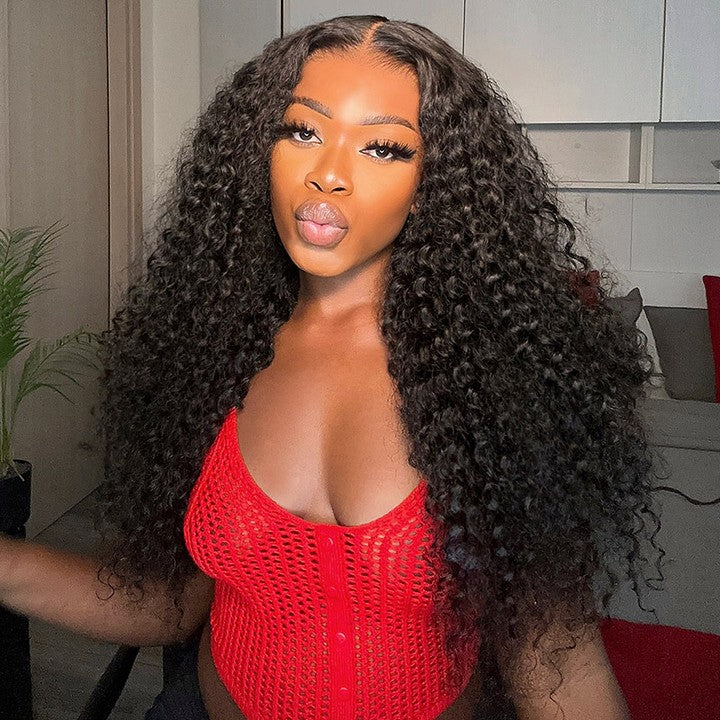AMZ Lumiere Deep Wave 13x6x1 T Part Lace Frontal Human Hair Wigs Pre Plucked With Baby Hair for women