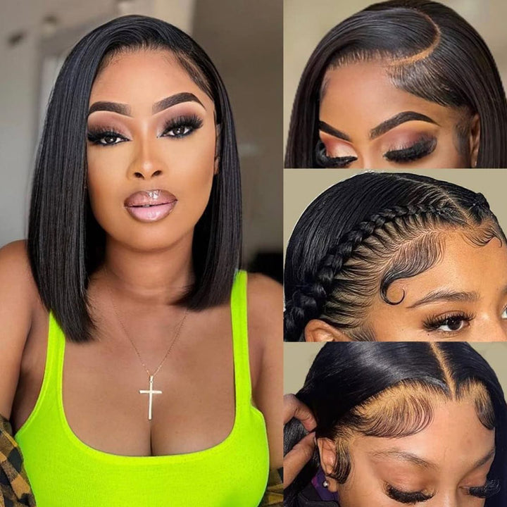 Lumiere A1 Customized 13x4 Lace Frontal Straight Bob Wig For Women Brazilian Human Hair Wig