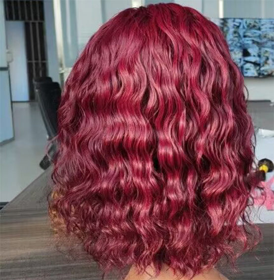 Natural Wave Bob Wig 13X4 Lace Frontal Wigs For Women Brazilian Lace Front Wig Preplucked HDZ