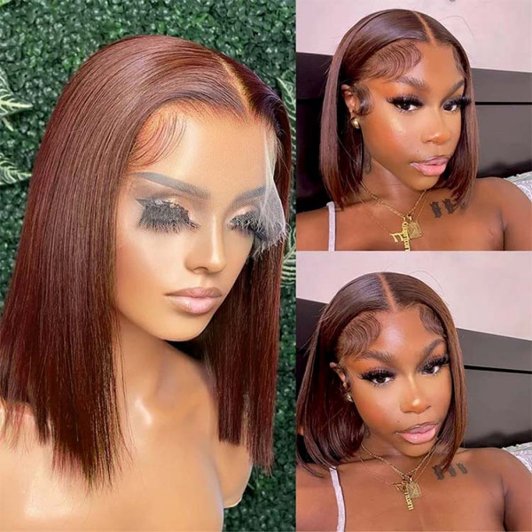 Colored Bob Wigs 13x4 Lace Front Wigs Straight Human Hair Wig For Women | Lumiere