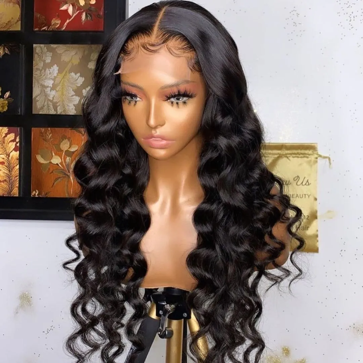 Lumiere Highlight Blonde Short BOB Loose Deep Wave Lace Front Human Hair Wig For Black Women HDZ
