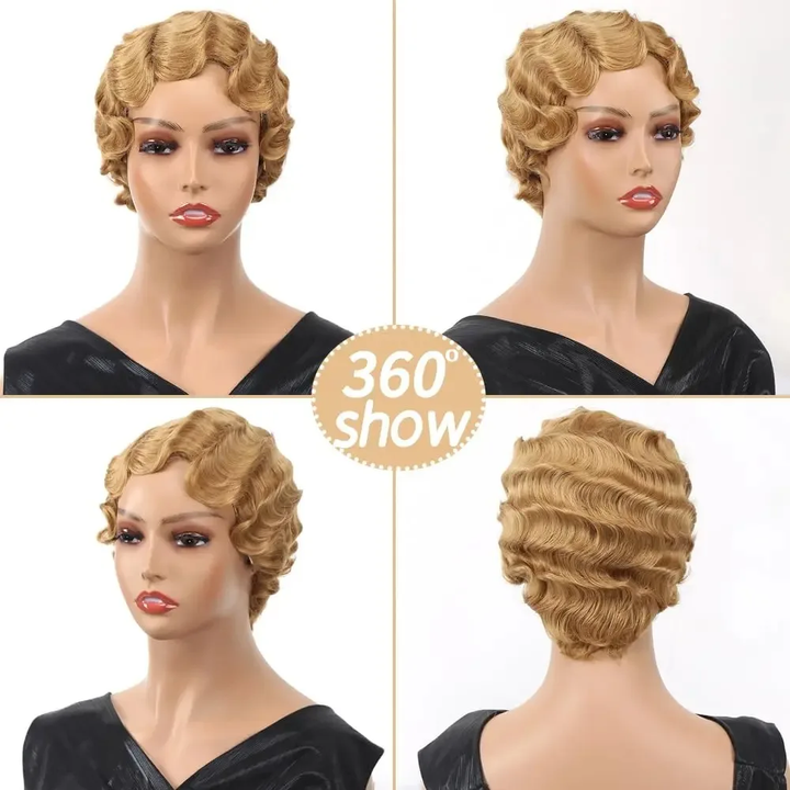 Naturel noir 13 x 4 x 1 partie latérale dentelle bouclée courte Pixie Cut Bob pour les femmes noires