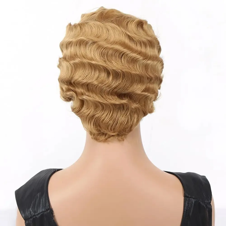 Naturel noir 13 x 4 x 1 partie latérale dentelle bouclée courte Pixie Cut Bob pour les femmes noires