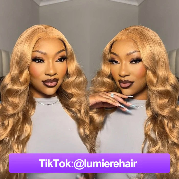 #27 Honey Blonde Body Wave Upgrade 5x5 Pre-Cut HD Lace Ready To Go Glueless Human Hair Wigs