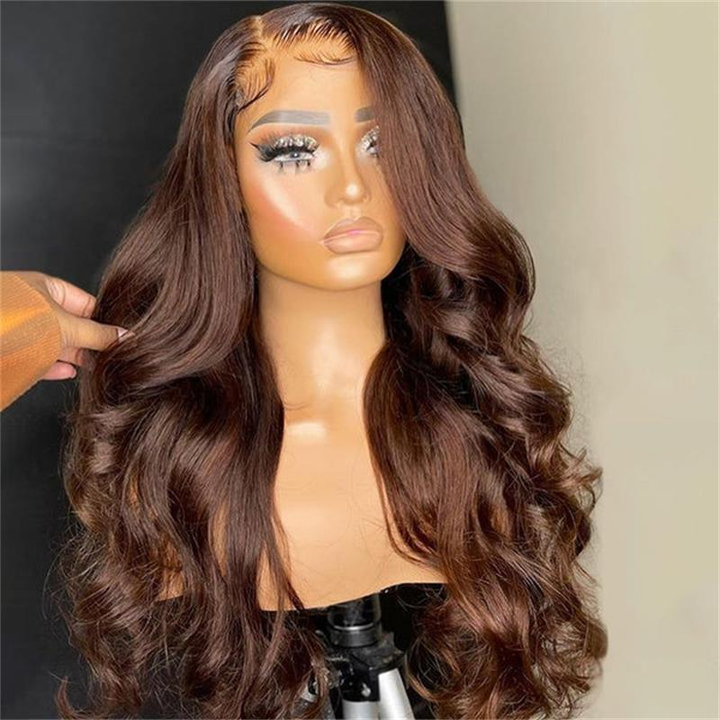 Lumiere Hair Chocolate Brown Body Wave Wig  13x6 Lace Front Human Hair Wigs