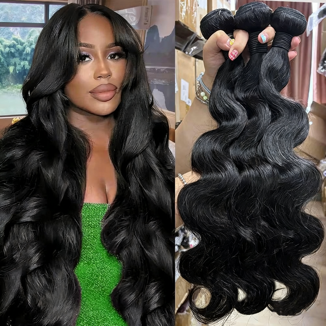 (B2) Body Wave 3 Bundles Human Hair  Brazilian Hair Weave Extensions 100% Human Hair For Women