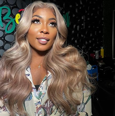 Lumiere Ash Blonde Color Lace Front Wig Human Hair 13x4 Body Wave Mini Knots HD Invisible Lace Wig for Women