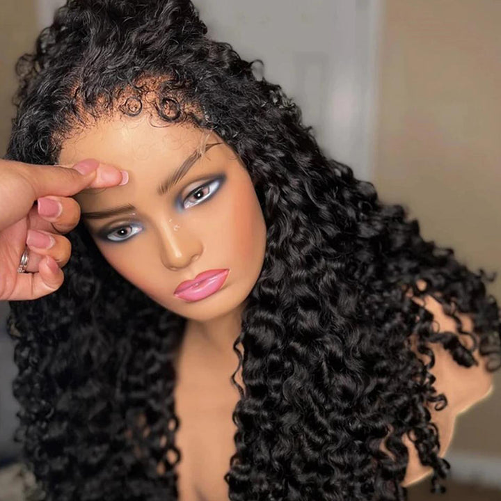 4C Edges | Undetectable Water Wave Edges 13x4 Frontal Lace Wig For Women | Afro Inspired