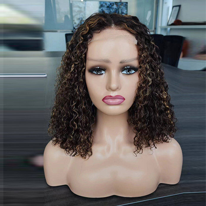 P4/30 Couleur Kinky Curly 13X4 Lace Frontal Bob