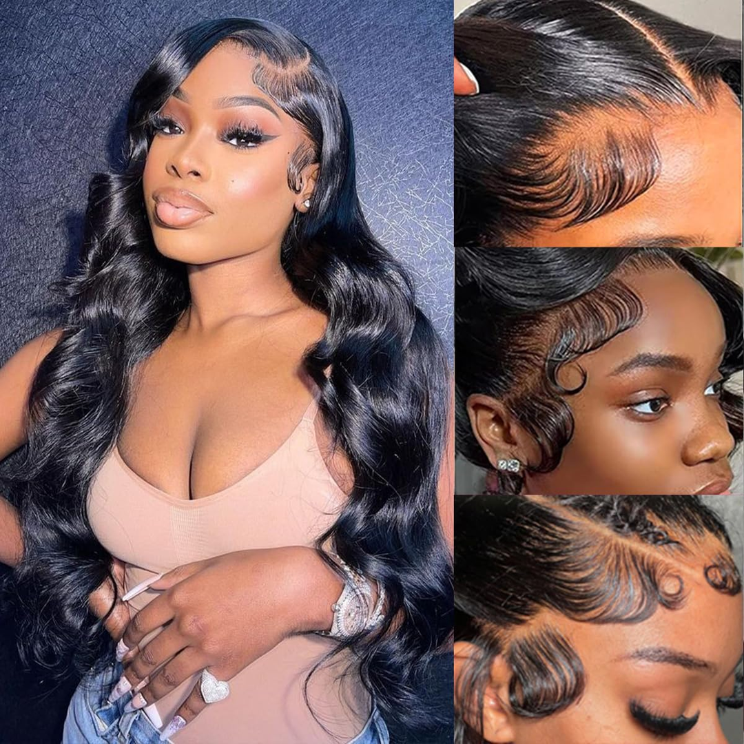 15A 3 Bundles Body Wave Bundles With 13X4 Lace Frontal 100% virgin human hair
