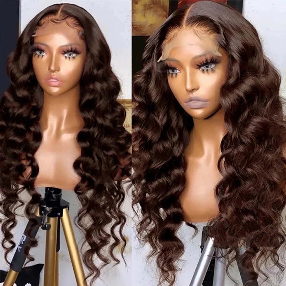 Lumiere chocolate Brown Loose Wave Human Hair Weave 3 Bundles Extensions 8-30 Inch