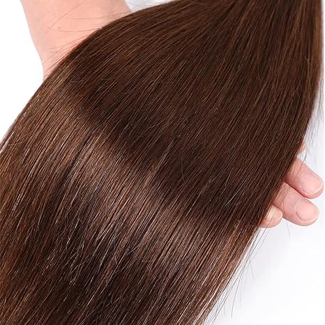Lumiere Color #4 Brown Straight Bundle 1 Piece Human Brazilian Virgin Hair Extensions(No Code Need)