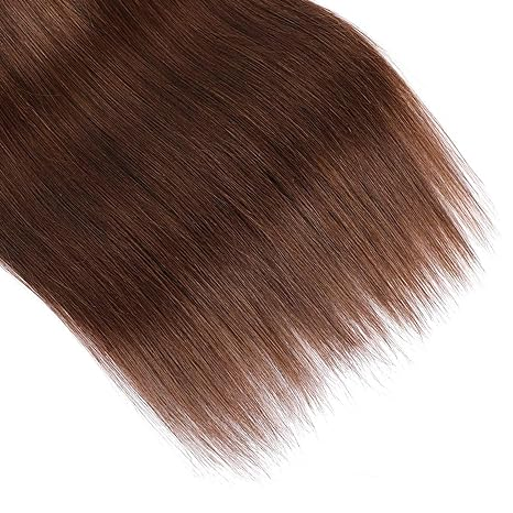 Lumiere Color #4 Brown Straight Bundle 1 Piece Human Brazilian Virgin Hair Extensions(No Code Need)