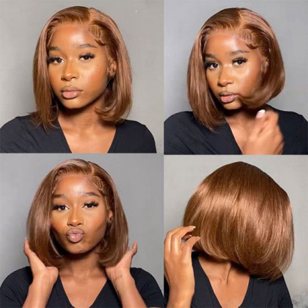 Colored Bob Wigs 13x4 Lace Front Wigs Straight Human Hair Wig For Women | Lumiere