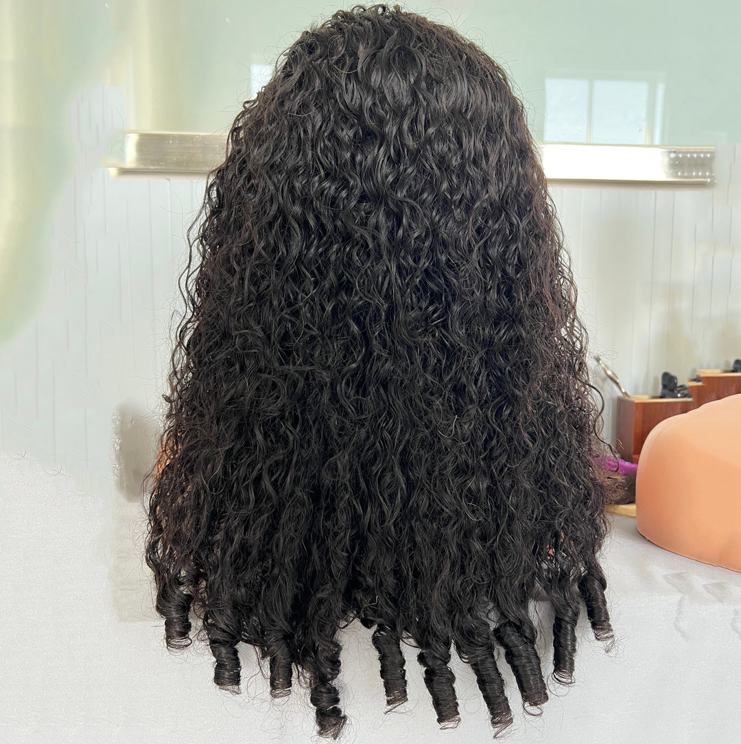 Perruque brésilienne de cheveux humains sans colle U Part Water Wave