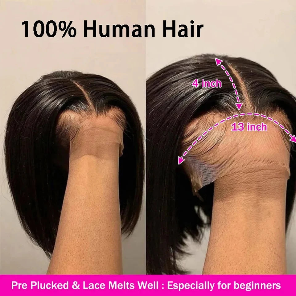 Lumiere A1 Customized 4x4 Lace Straight Bob Wig Lace Front Human Hair Wigs For Women Brazilian 4x4 Closure Bob Hair Wig