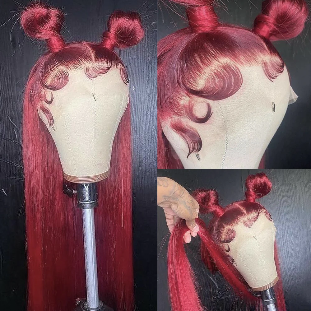 Lumiere Hair #99J Straight Wig  13x6 Lace Front Human Hair Wigs
