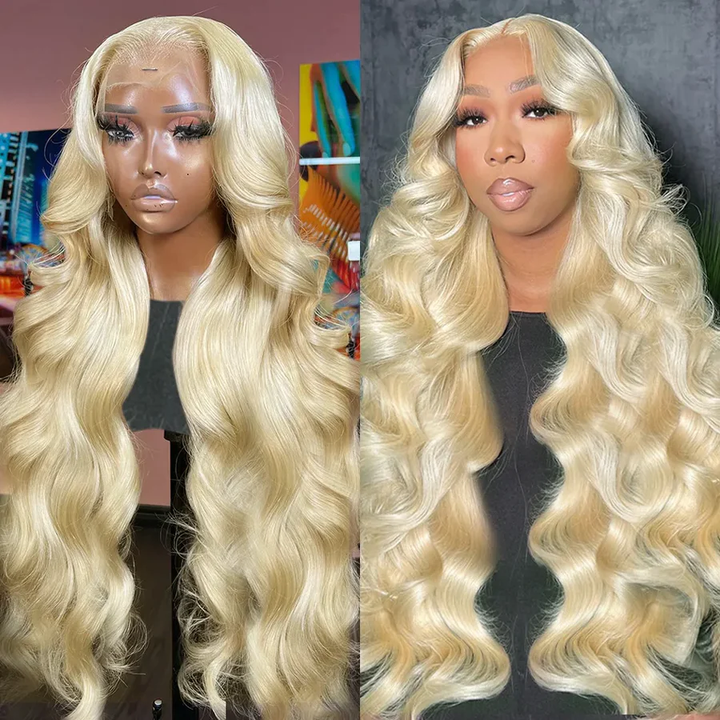 Lumiere #613 Blonde body Wave 13x4 Lace Frontal 4x4 HD Lace Human Hair Wigs (No Code Need)