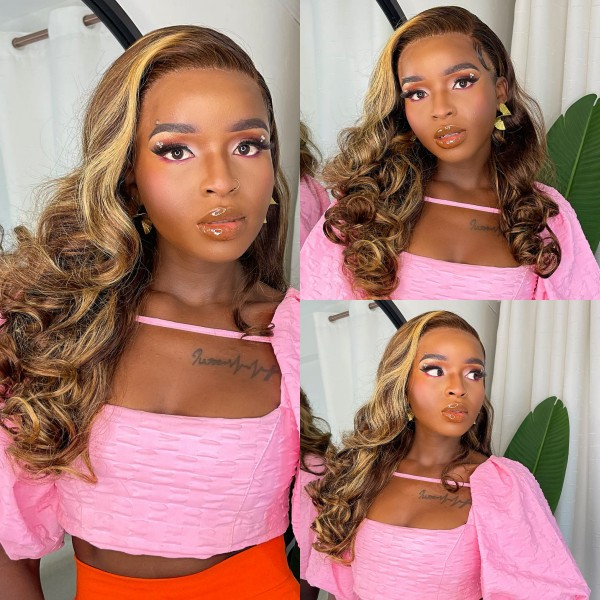 Fully Customized hotsell Highlight Lace Frontal Wig