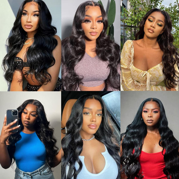15A 3 Bundles Body Wave Bundles With 13X4 Lace Frontal 100% virgin human hair