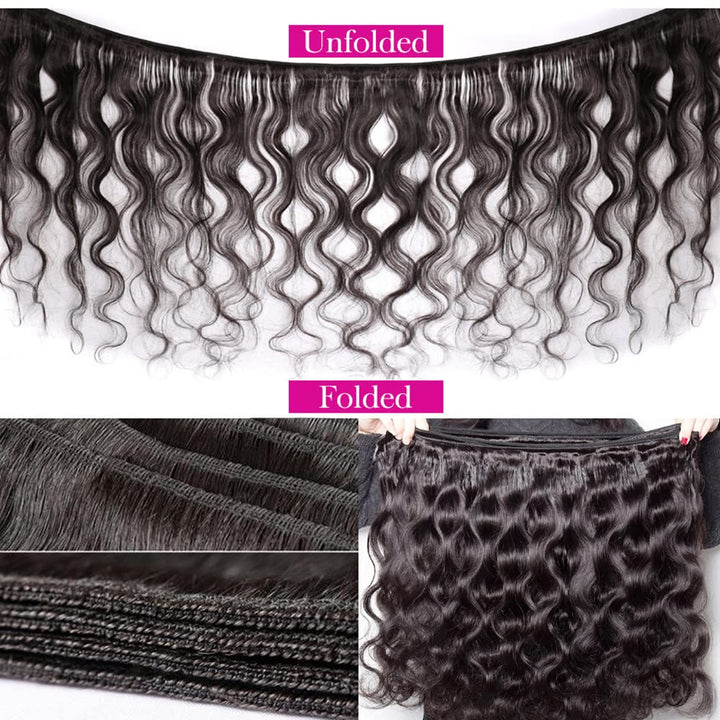Lumiere 15A Body Wave 4 Bundles With 4X4 Lace Closure 100% human hair