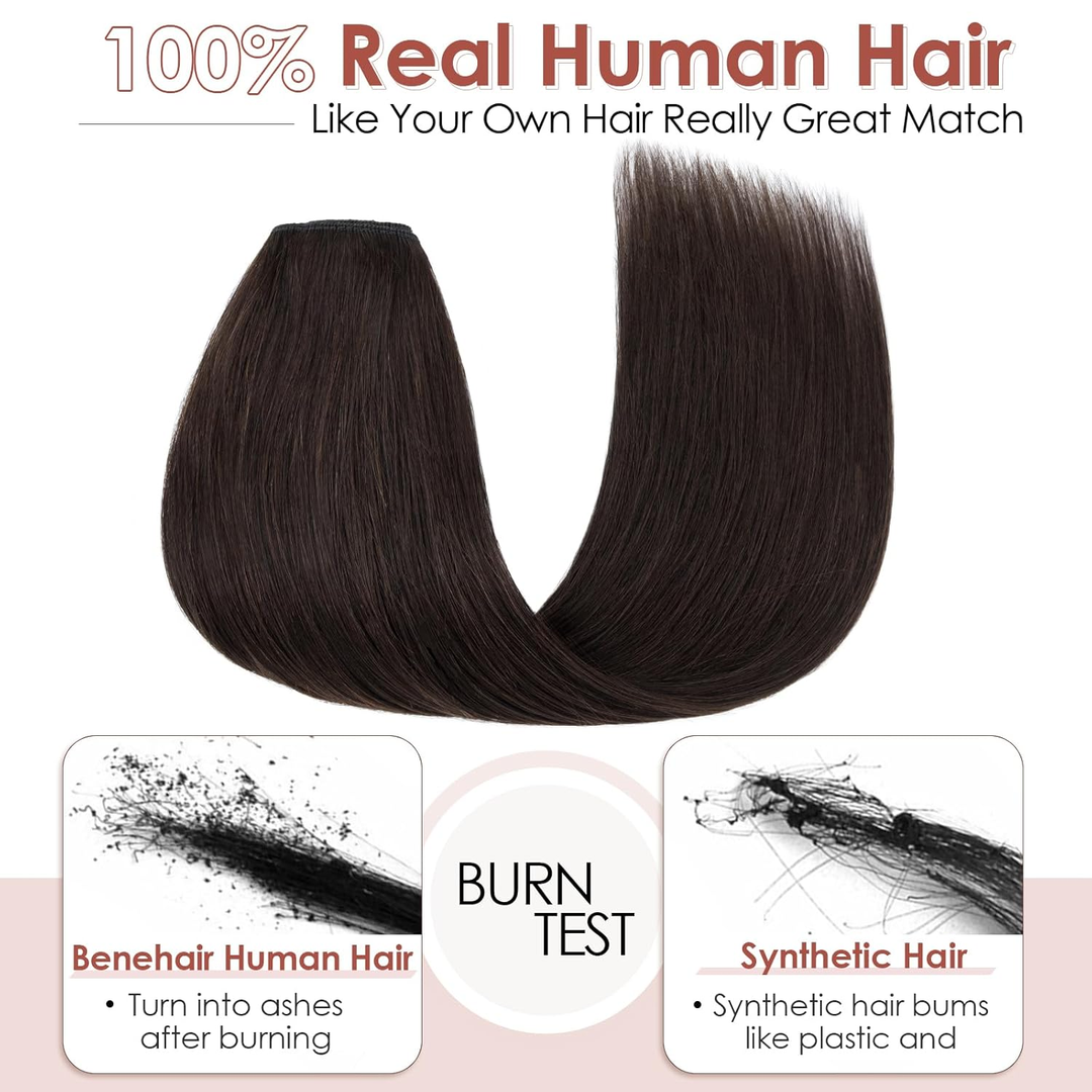 Lumiere 15A Clip in straight  V-Shaped Hair Extension One Piece 5 Clips One Set Clips for Women