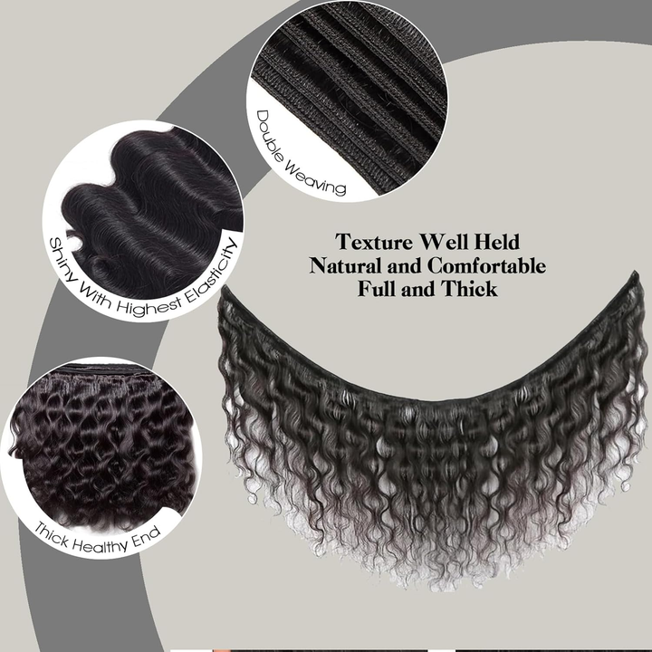15A  Body Wave 4 Bundles With 13X4 Lace Frontal 100% virgin human hair
