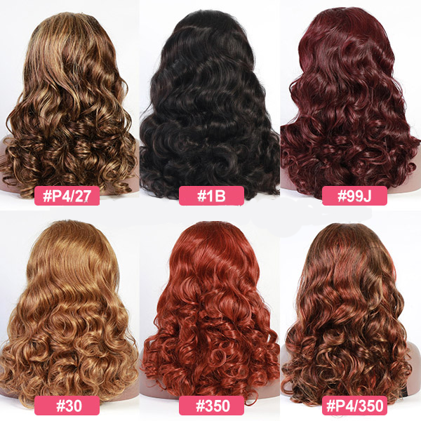 Customized Super Double Drawn Ginger Bouncy Curly Glueless 250% Density 13x4 Full Frontal Wigs Transparent Lace Wear Go 100% Human Hair | Lumiere