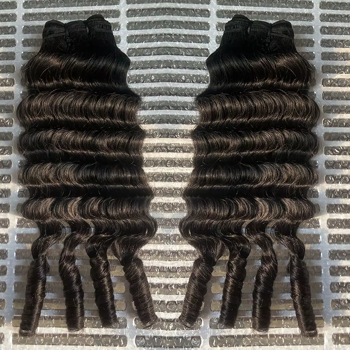 Lumiere Funmi Loose Deep 4 Bundles Human Hair Extensions Burmese Curly Curls Raw Hair 100% Human Hair