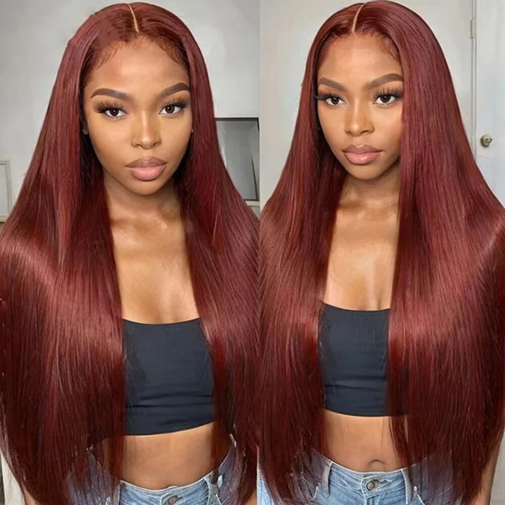 #4/30 Ombre Lace Front Straight Wig Highlight Perruques de cheveux humains pré-plumées