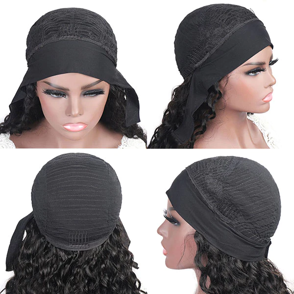 Perruques de bandeau de cheveux humains de vague lâche perruque faite à la machine couleur naturelle aucune dentelle