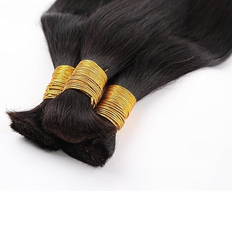 lumiere 3/4 Piece Straight Bulk For Braiding Hair 1 Piece Straight Human Hair Extension