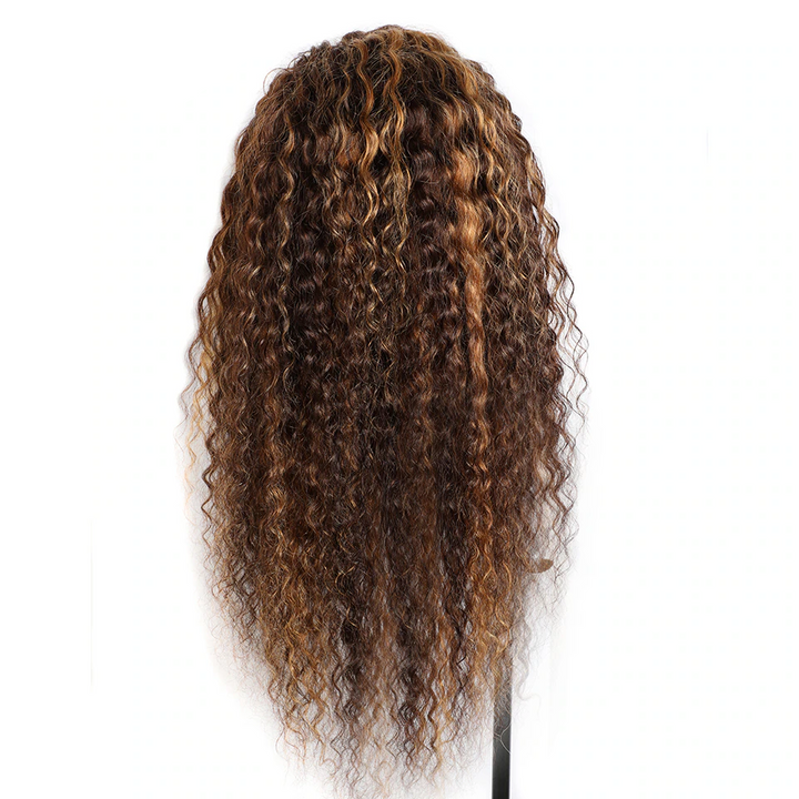 P4/30 Highlight Ombre Headband Wigs Human Hair Water Wave Wigs for Women