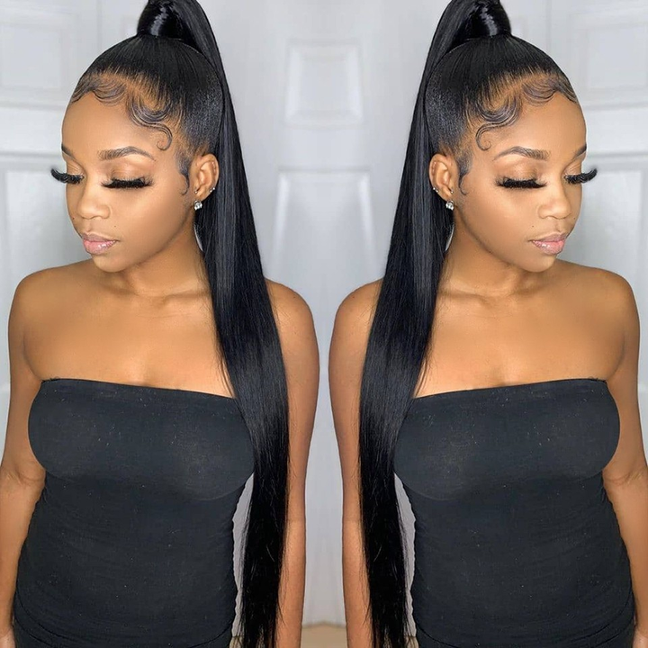 Straight 3 Bundles With Closure 6x6 lace 100% virgin human hair