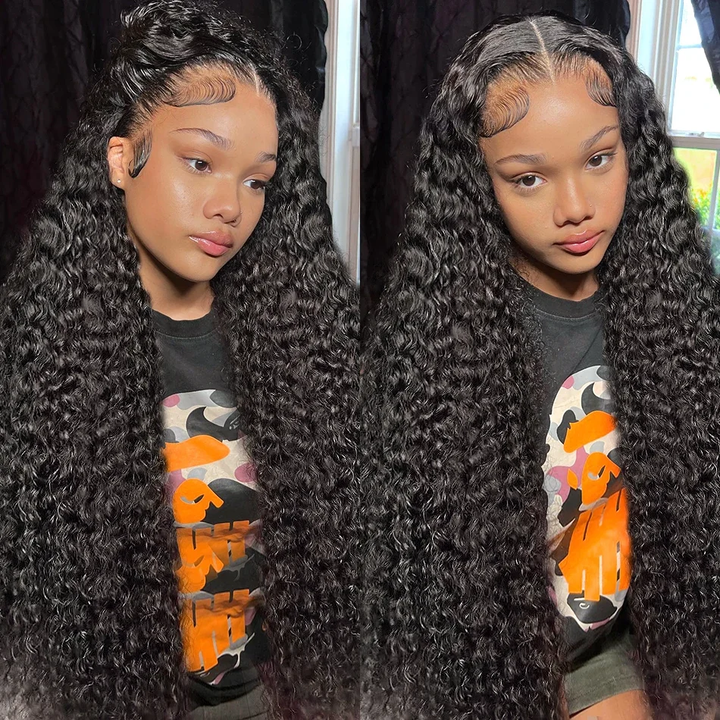 Customized 250% Density 13x4 Lace Front Deep Wave Human Hair Wigs | Lumiere