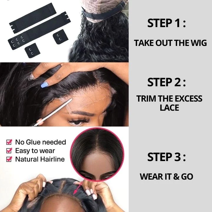 Natural Wave 13*4 Frontal Wigs Pre Plucked Natural Hair Transparent Lace Wigs-Lumiere Hair