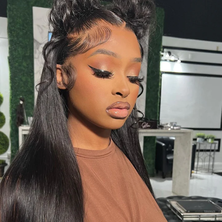 Lumiere Long Straight Hair Invisible HD 13x6 & 5x5 Transparent Lace Wigs Pre Plucked Melted Match All Skin Color