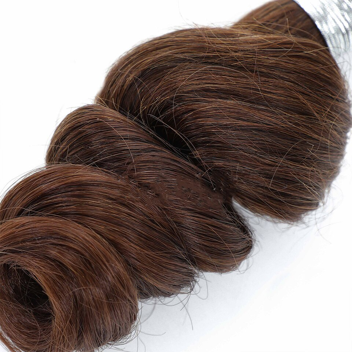 Lumiere chocolate Brown Loose Wave Human Hair Weave 3 Bundles Extensions 8-30 Inch