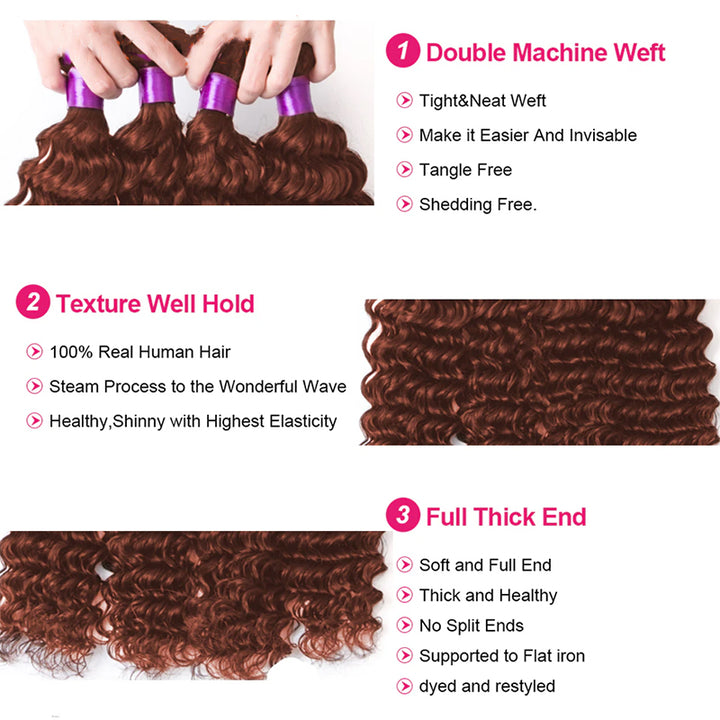 #33 Kinky Curly 4 Bundles With 13X4 Frontal Transparent Lace Human Hair For Women