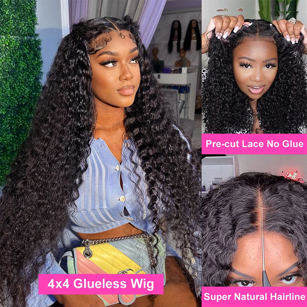 Lumiere HD 4x4 & 5x5 Lace Pre-cut Wigs Deep Wave Glueless Human Hair Wigs With Invisible Knots Baby Hair